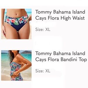 Tommy Bahama Island Cays Flora Bikini Set - Blue and Pink